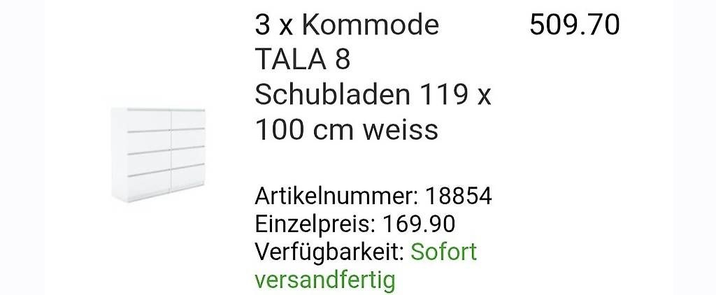 Kommoden:  Tala Kommode – Gebraucht aus Fehraltorf von eveluse 1