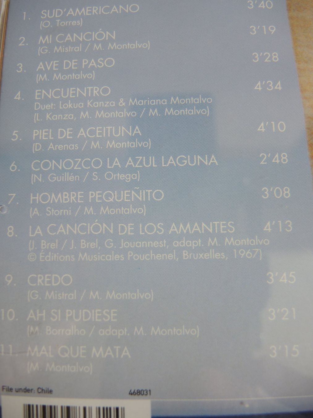 CD: Mariana Montalvo " Piel de aceituna "  CD – Usato da Rorschach venduto da maeck8 3