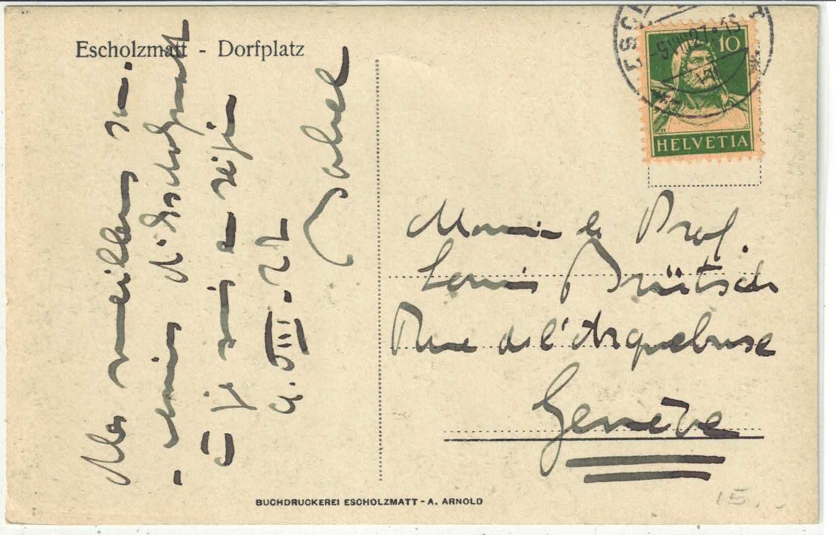 Cartoline postali: Escholzmatt - Dorfplatz – Usato da Ettingen venduto da Kartenplanet 1