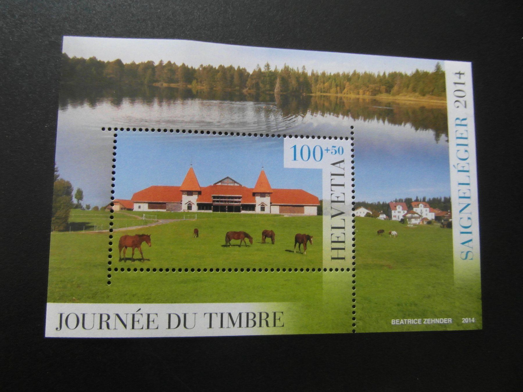 Tutti i francobolli: 2014 ** Bl. 58 Tag der Briefmarke Saignelégier postfrisch – Nuovo (secondo la descrizione) da Niederrohrdorf venduto da leni29