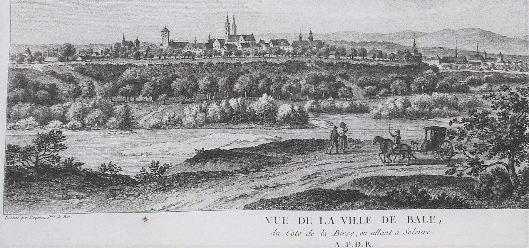 Incisioni: Basel Originalkupferstich von Perignon 1780 – Usato da Rafz venduto da Helvet32 1