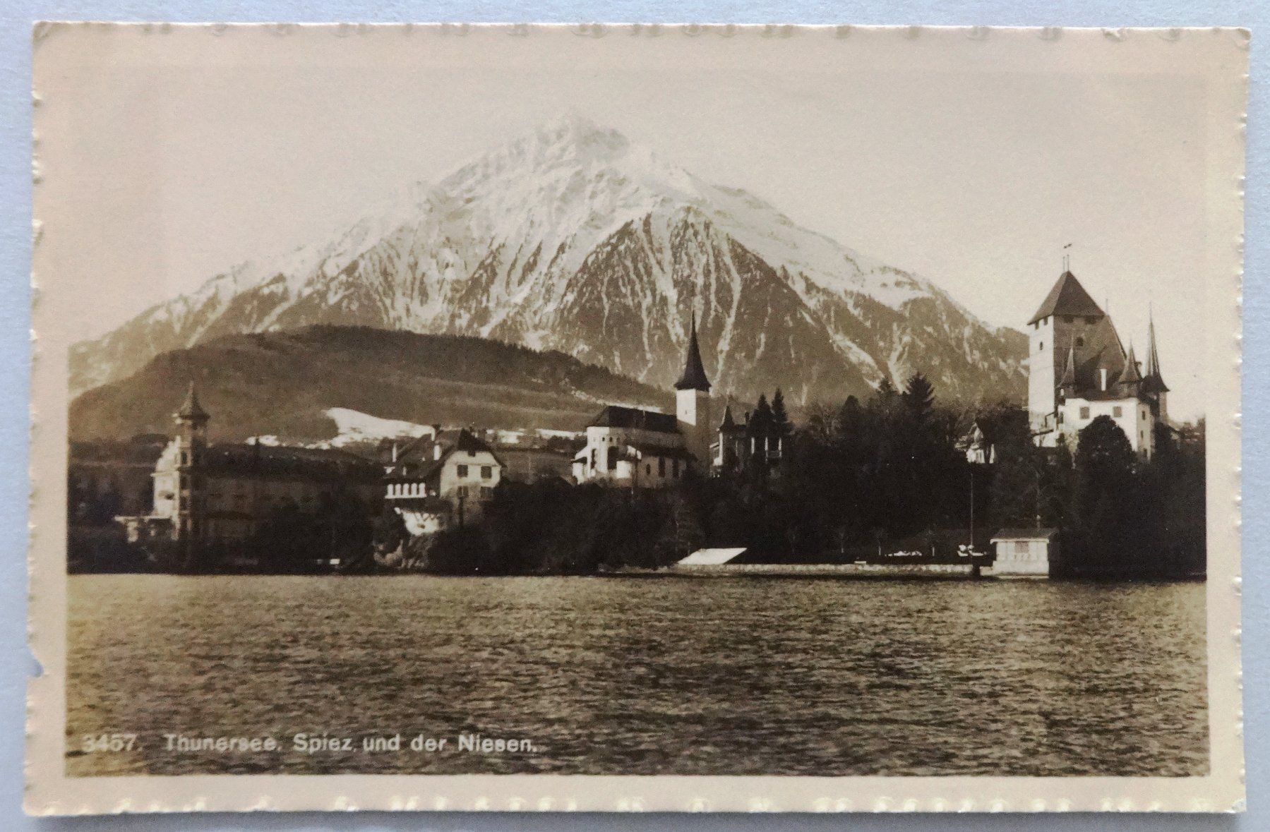 Cartoline postali: Thunersee, Spiez und der Niesen – Usato da Fétigny venduto da Billy2miny