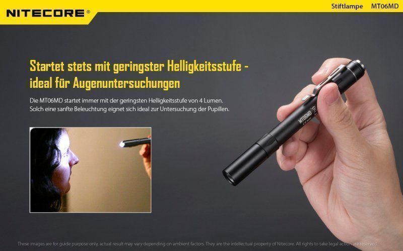 Messen: Stiftlampe NiteCore für med. Diagnostik – Neu und originalverpackt aus Grüningen von Prolumin 3