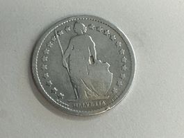 1 Fr. Silber Schweiz 1876 s