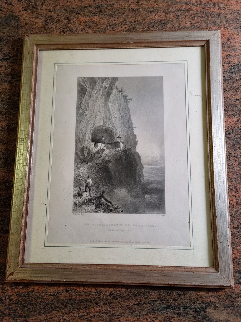 Gravures: APPENZELL Wildkirchlein Stahlstich Bartlett – D'occasion à Trachslau par bastet06