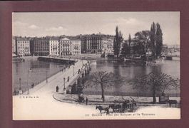 GENEVE - Pont des Bergues - Attelage
