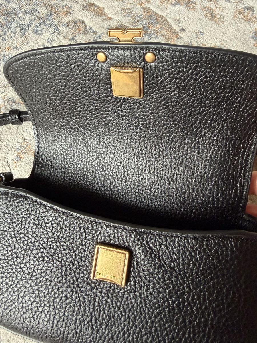 Tory Burch Borse da donna: Tory Burch Britten Mini Top Handle Bag Black Leather – Nuovo (secondo la descrizione) da Spreitenbach venduto da Wa-C789 4