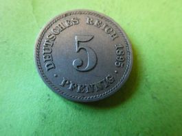 Dt. Reich 1895 F, 5 Pfennig