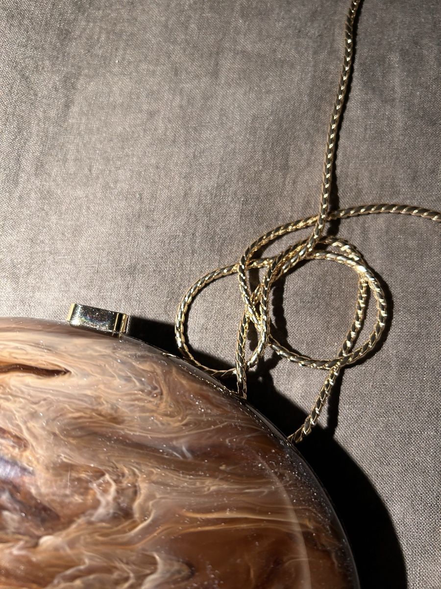Mango Borse da donna: Mango Brown Marble Evening Clutch – Nuovo (secondo la descrizione) da Territet venduto da gue_s7rn 3