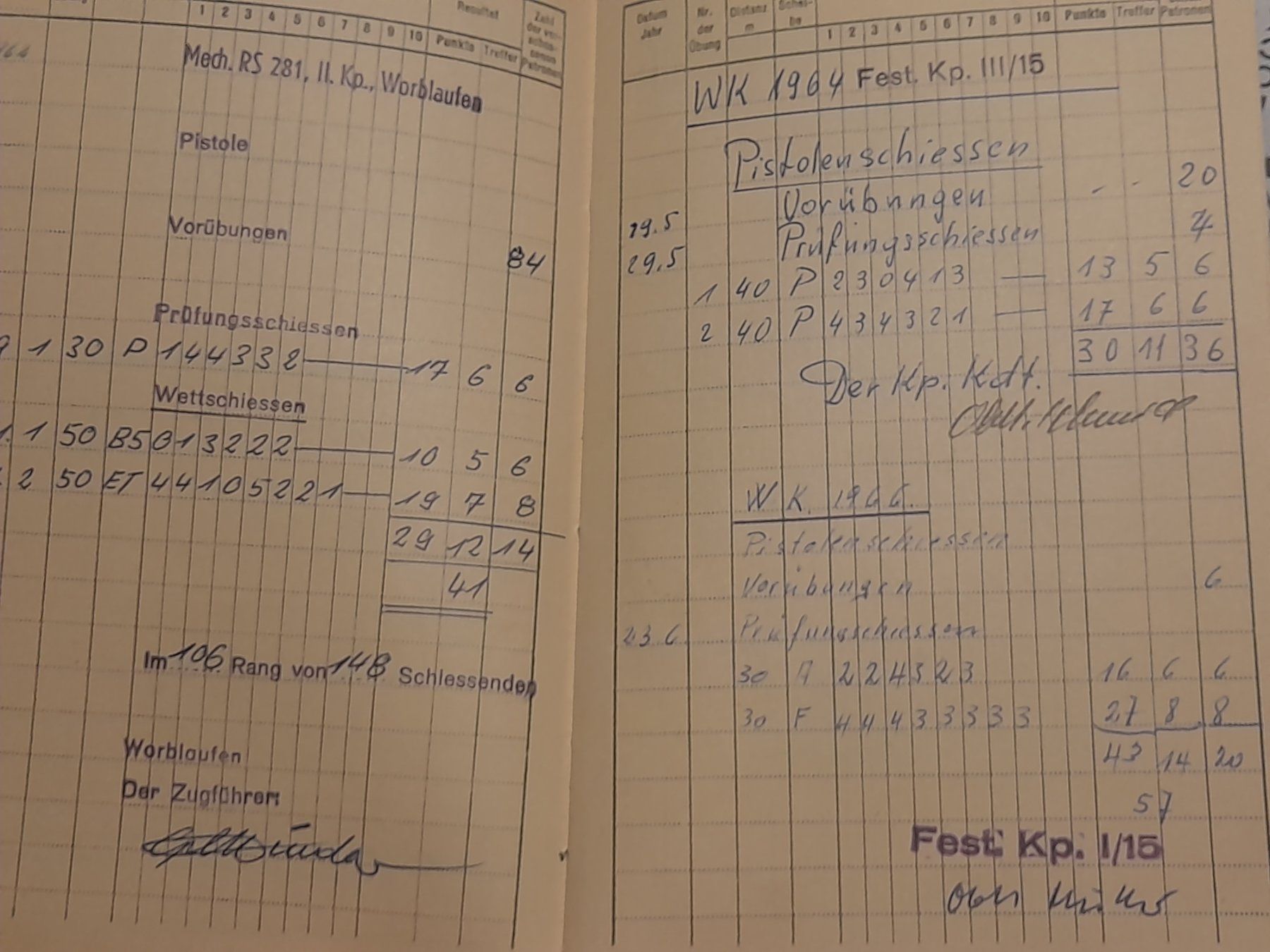 Documenti: *Schiessbüchlein(Pistolen) – Usato da Aeschi b.Spiez venduto da 52_wochen 3