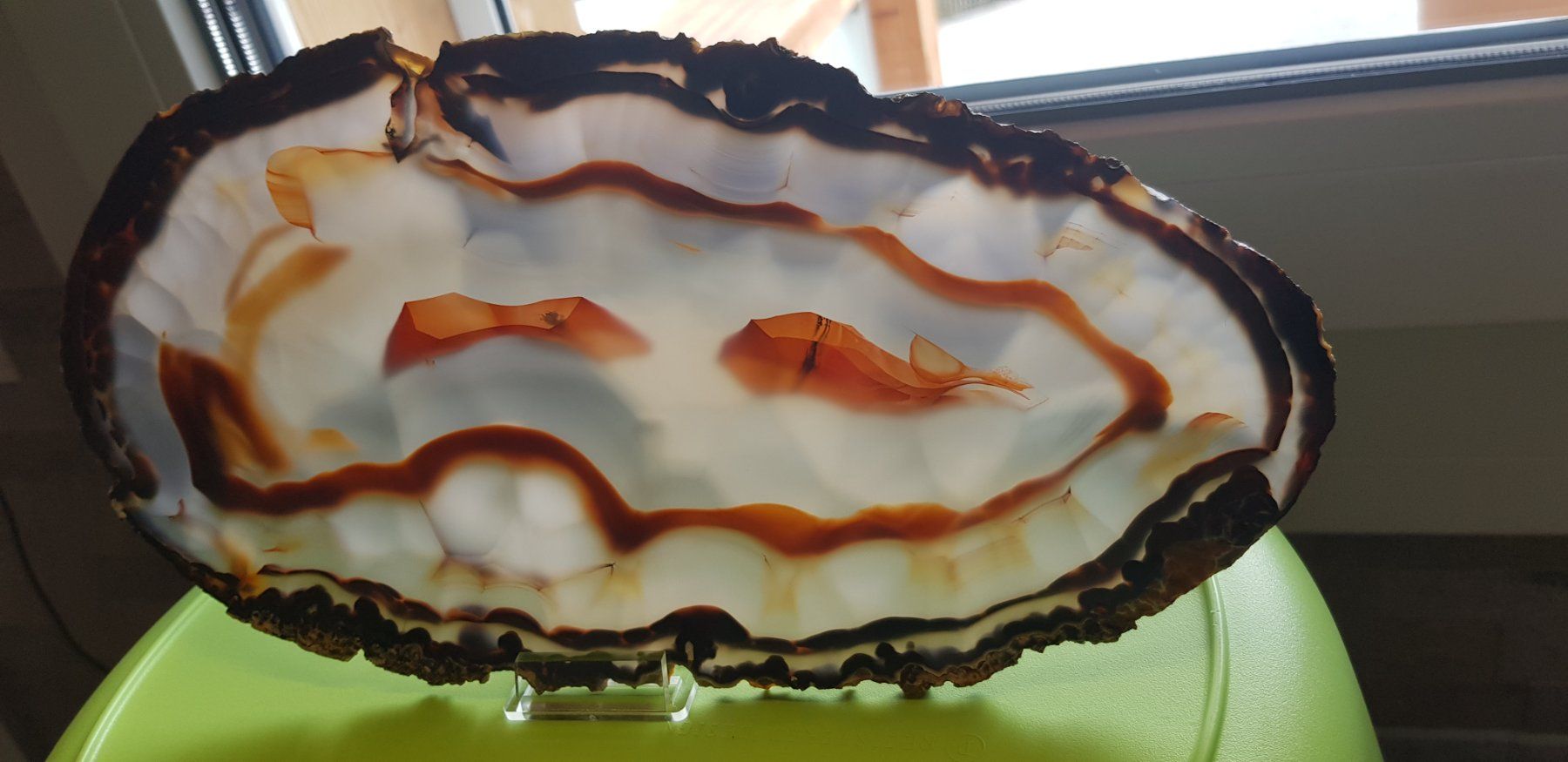 Mineralien & Heilsteine: Achatscheibe XXL 27.5cm lang Nr 5 – Neu (gemäss Beschreibung) aus Schwanden-Brienz von Testudo06 4
