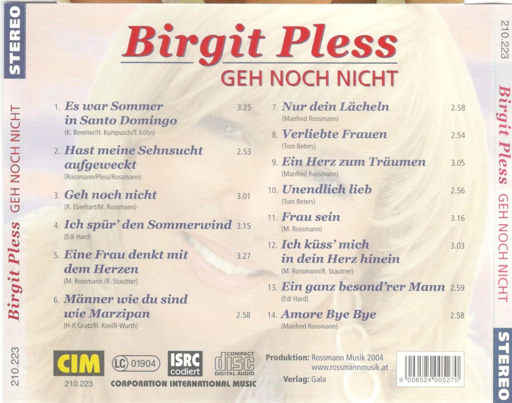 CD: Birgit Pless CD Geh noch nicht – Usato da St. Margarethen TG venduto da ursk10 1