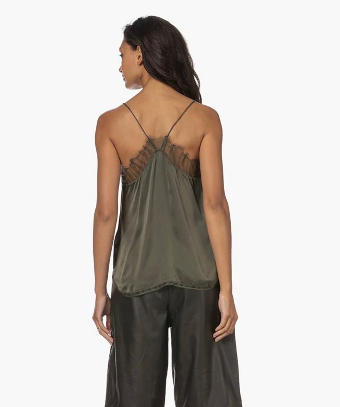 Iro Top: IRO BERWYN - TOP - ARMY OLIVE NIGHT – Nuovo e nell'imballaggio originale da Zürich venduto da luxuryoutlet1 1