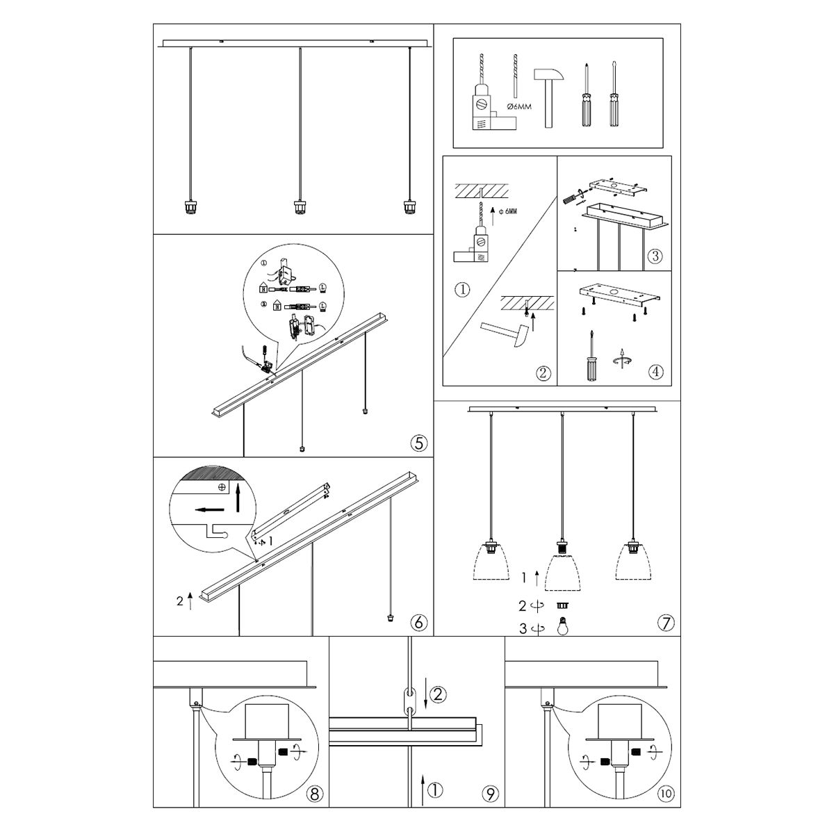 Kronleuchter & Deckenlampen: LED Pendelleuchte, 100 x 20 cm, 3 Spots – Neu (gemäss Beschreibung) aus Kreuzlingen von Smart-Light 4
