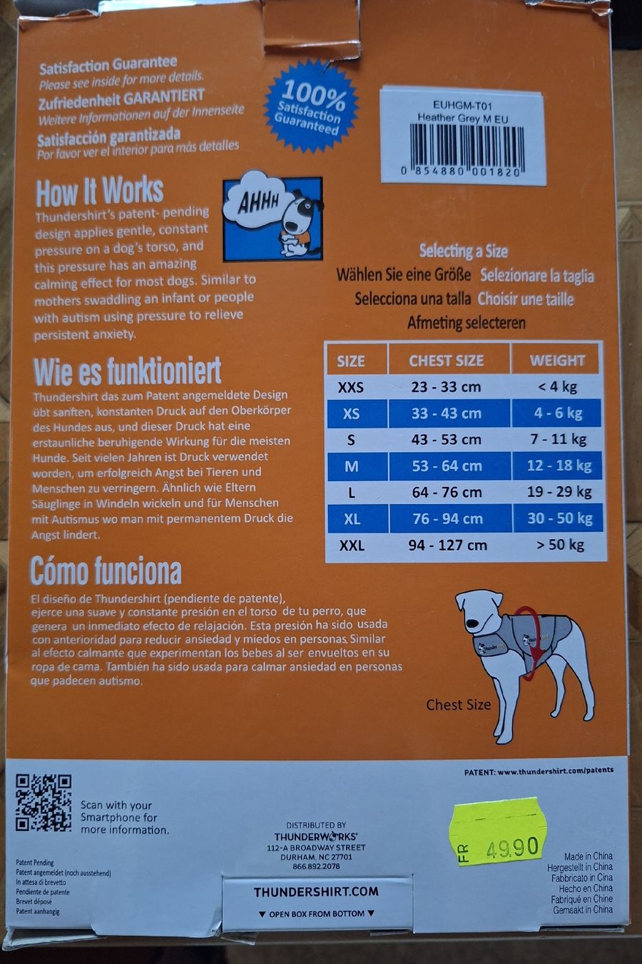 Abbigliamento: ThunderShirt zur Beruhigung – Nuovo (secondo la descrizione) da Häusernmoos venduto da mar_w 1