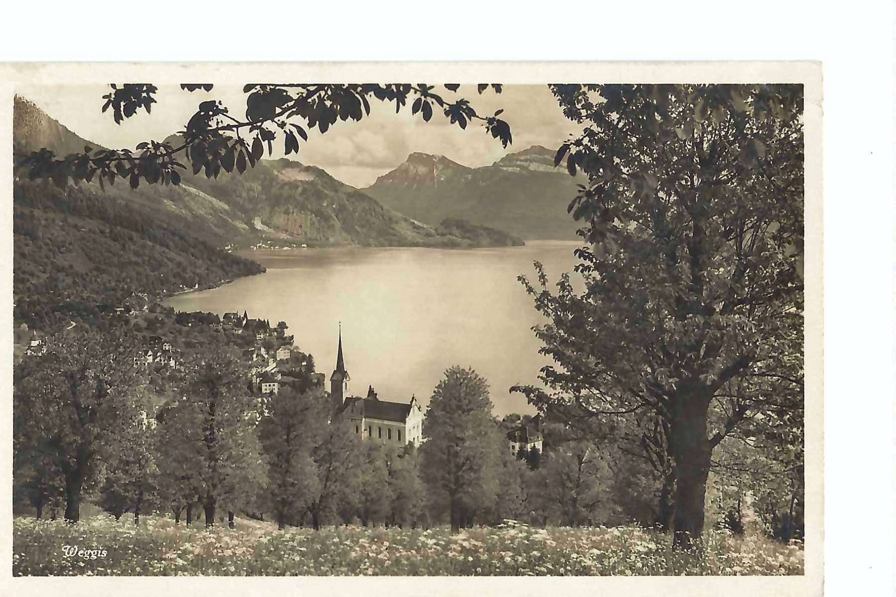 Cartoline postali: Weggis 1935 – Usato da Thun venduto da 44wart