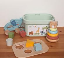 Holzspielzeug 3in1 Lernbox Montessori Motorik Baby 12M+ Holz