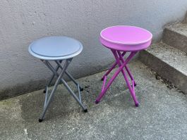 Praktische Klapphocker für Garten und Balkon - 2 Stück