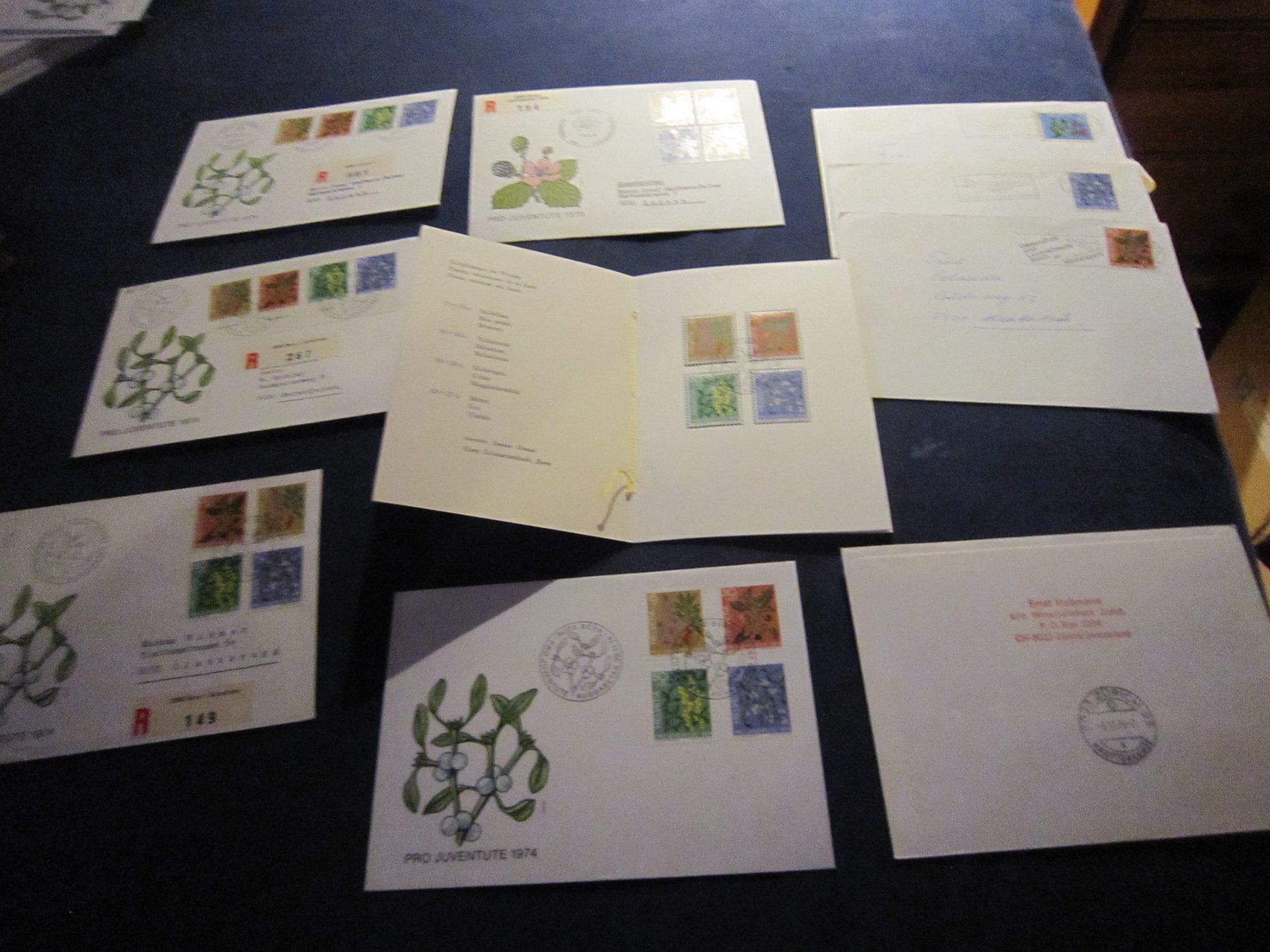 Alle Briefmarken: PJ 1974 FDC und weitere Briefe – Gebraucht aus Gordola von Polentaefung