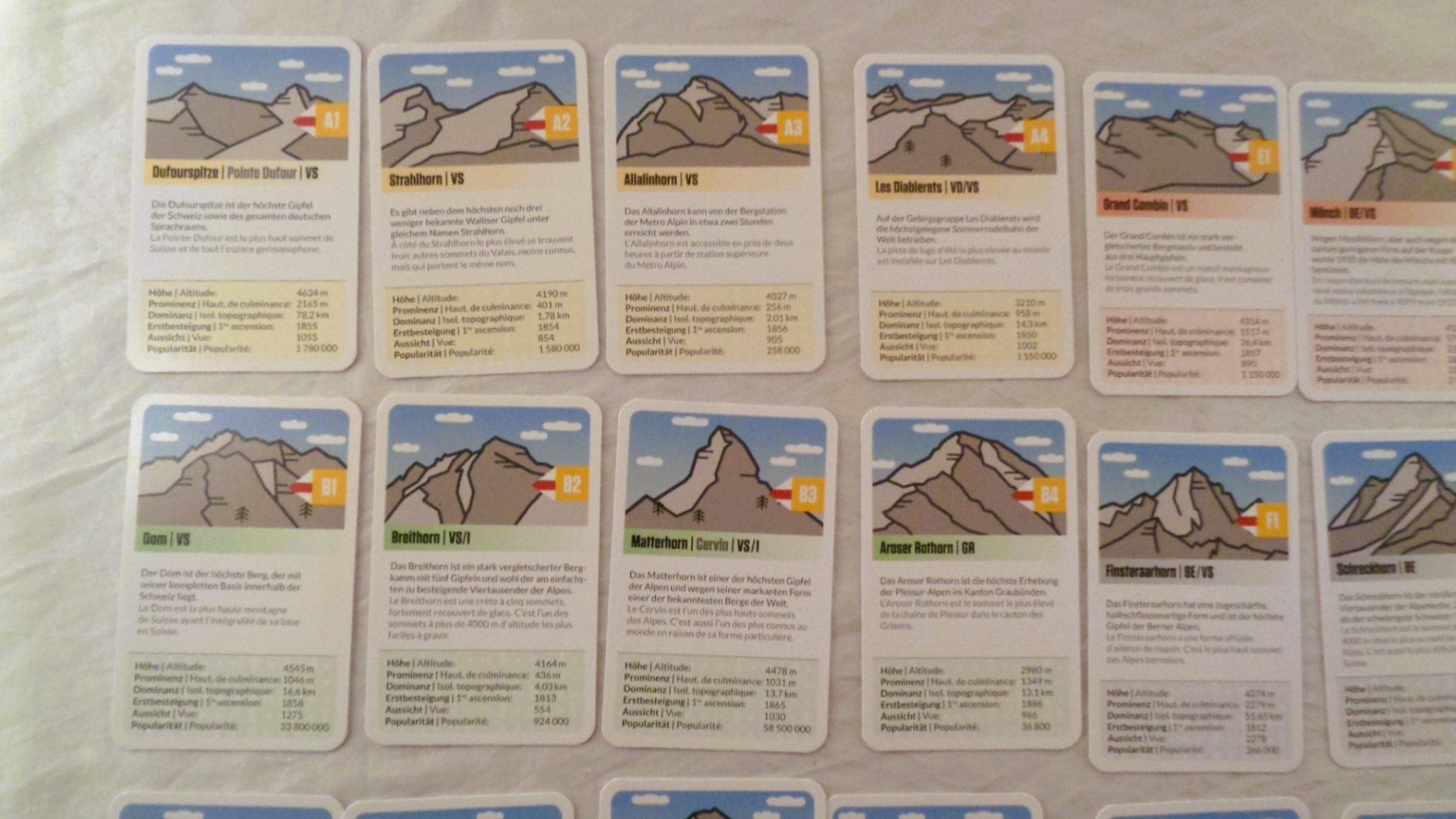Giochi: Rivella Quartett - Schweizer Berge / 32 Karten ab Fr. 4.- – Usato da Bellach venduto da JingleJerry 3