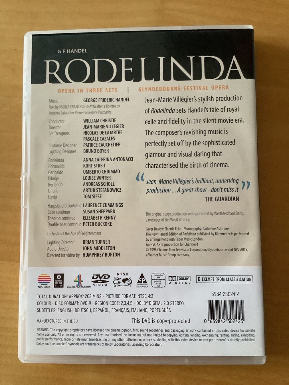 Tutti i DVDs: Handel Rodelinda DVD – Usato da Zürich venduto da airyfairy 1
