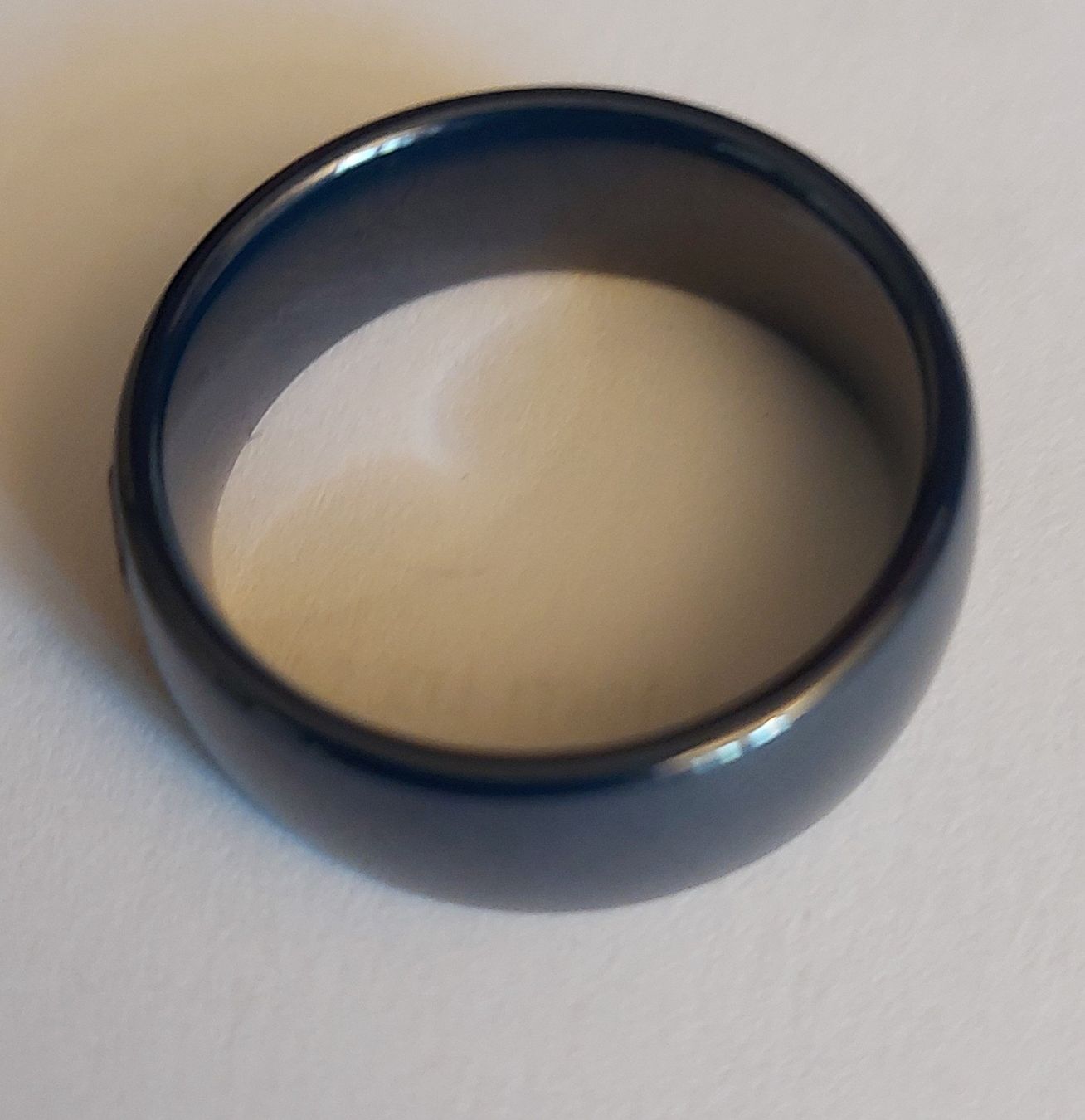 Anelli: Schöner, schlichter Herren Ring, Dunkelblau, Grösse 64 – Nuovo e nell'imballaggio originale da St. Gallen venduto da kamel27 2