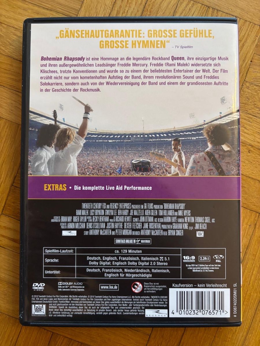 Tutti i DVDs: Bohemian Rhapsody – Usato da Brunnen venduto da pel_vk7g 1