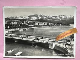 1946 Zürich, Quaibrücke und Utoquai