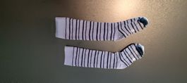 Gestreifte Baumwollsocken Kniestrümpfe Gr. 31/34 Socken