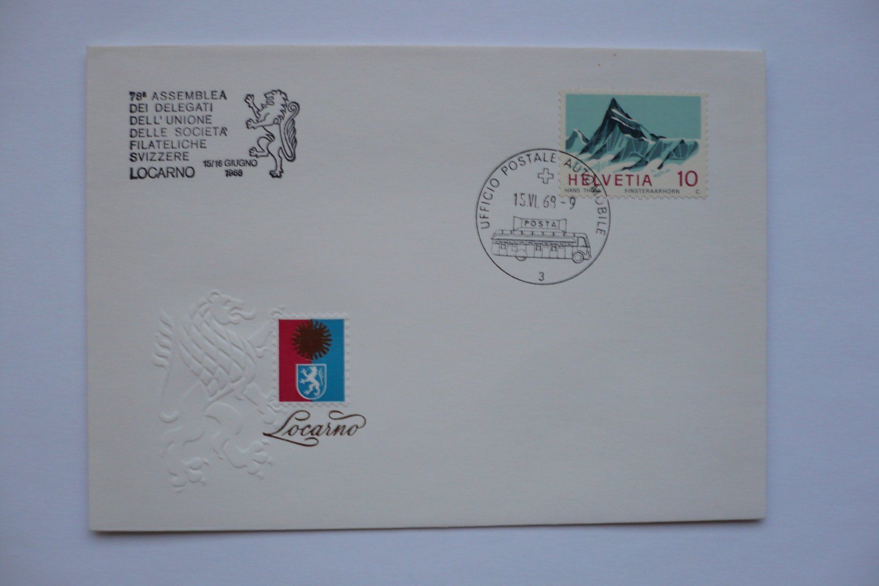 Tutti i francobolli: 1968 78. Delegierten-Versammlung VSPhV, Locarno – Usato da Zürich venduto da saltandpepper008