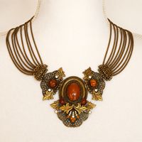 Collana vintage statement in stile Vittoriano / Art Nouveau 