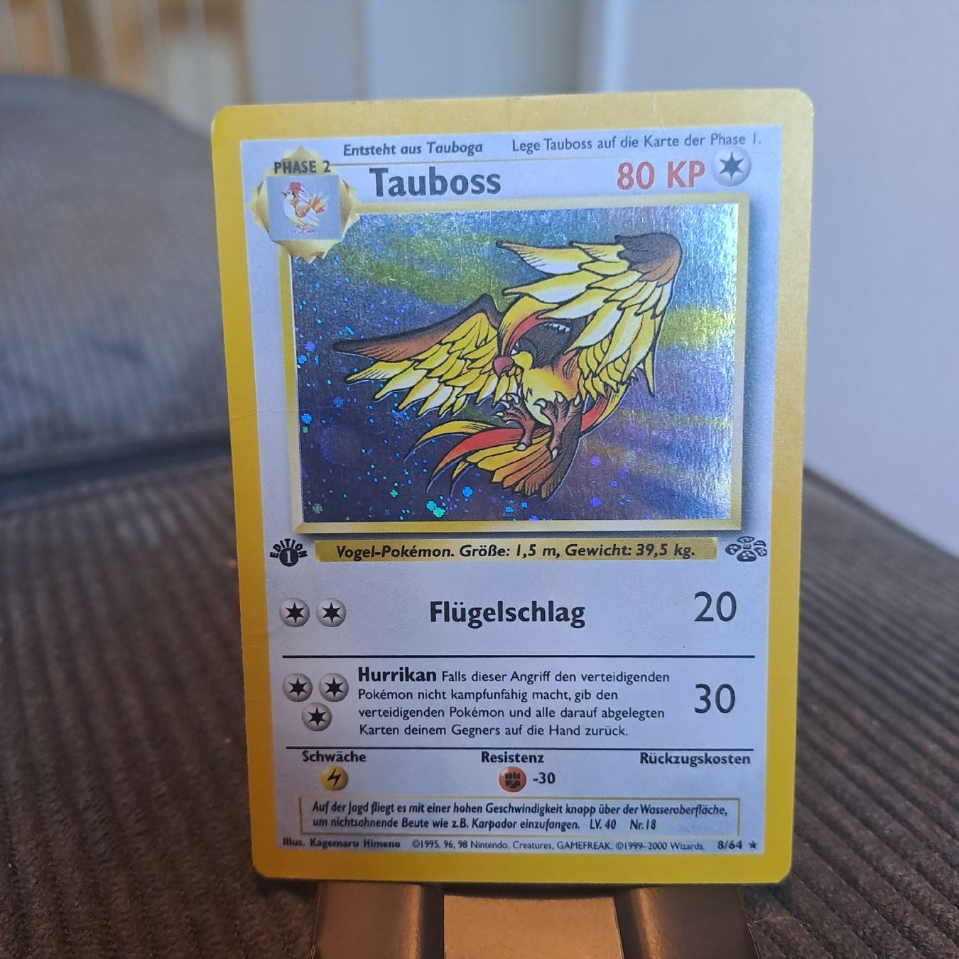Pokémon Sammelbilder & Trading cards: Tauboss Holo, 1. Edition, Jungle 8/64 – Gebraucht aus Düdingen von Ruge91 1