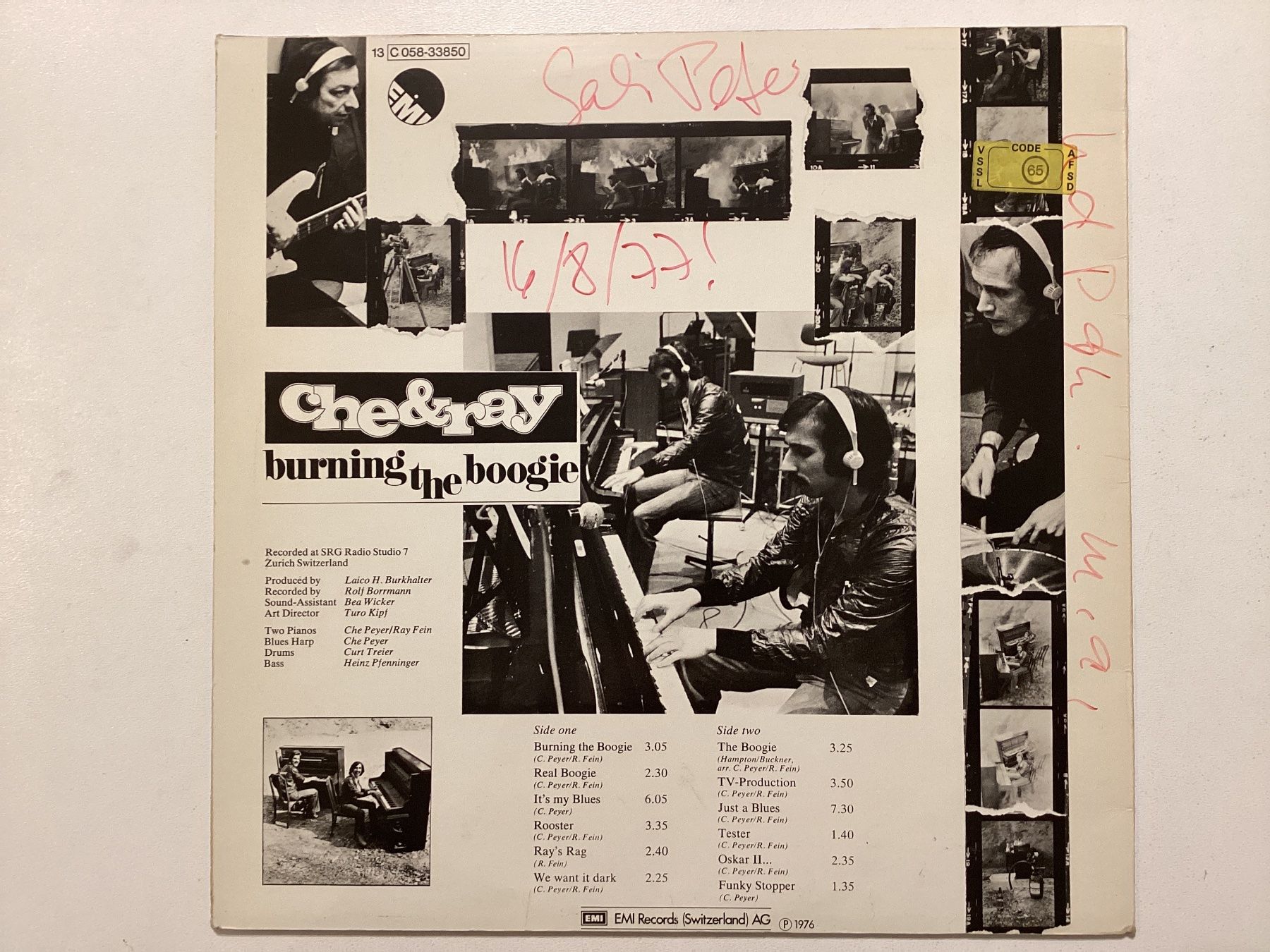 Dischi in vinile: Che & Ray LP - Burning Boogie (mit Autogramm) – Usato da Gutenswil venduto da Hamzian 1