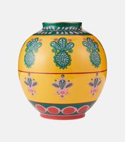 La DoubleJ - Porzellan Vase Pineapple Giallo Bubble Medium