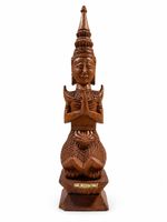 Buddha Figur Teakholz Thailand Handarbeit gebraucht