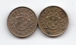 (2995) 10 Rappen 1873+1876, vz