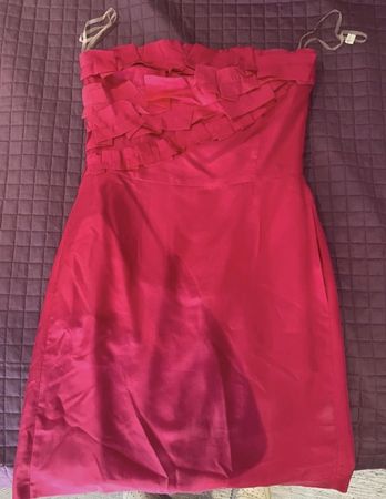 Mini abito Boss Orange fucsia taglia S 100% seta con tasche