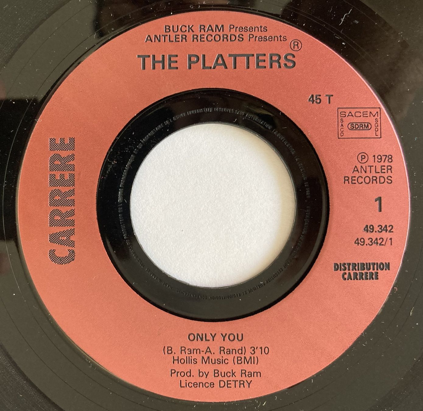 Schallplatten: THE PLATTERS - ONLY YOU – Gebraucht aus Bottens von hotter-than-hell 2