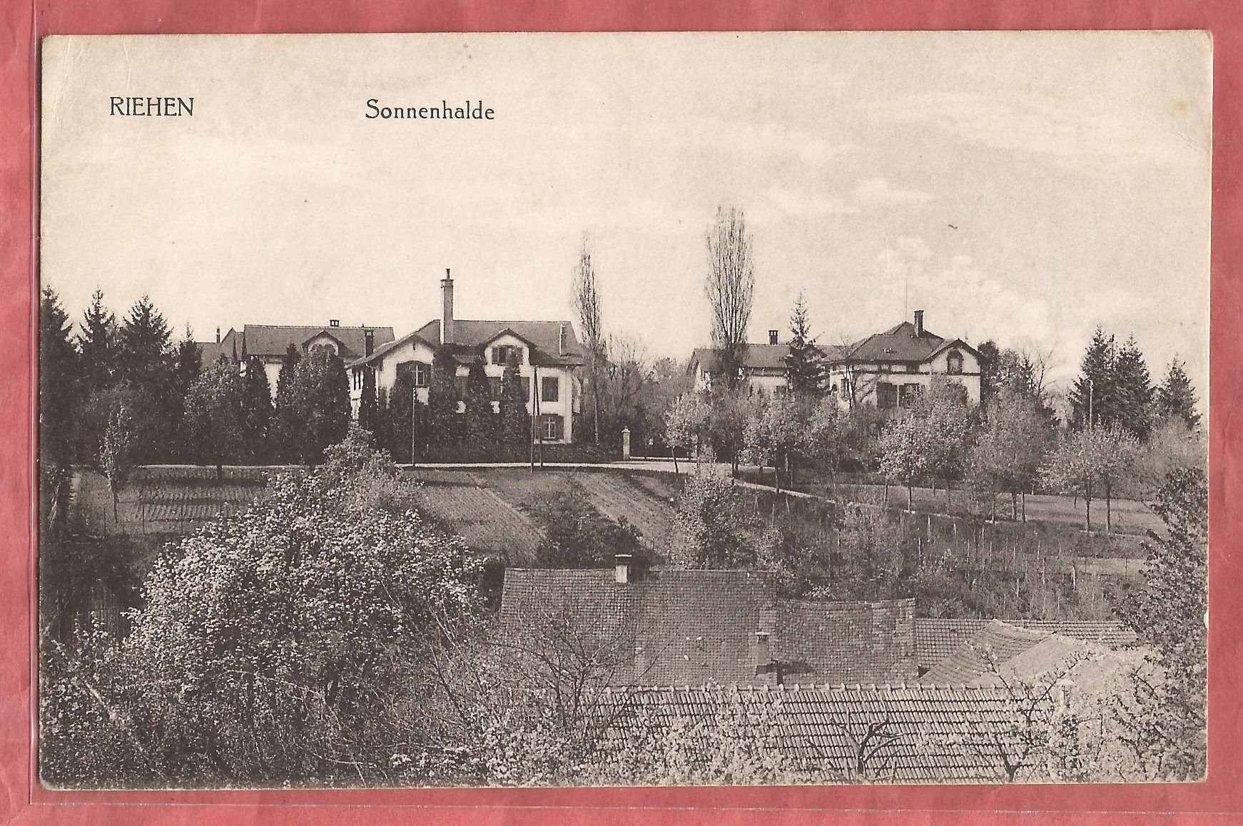 Cartoline postali: Riehen - Sonnenhalde - ca. 1915 – Usato da Fislisbach venduto da Porano