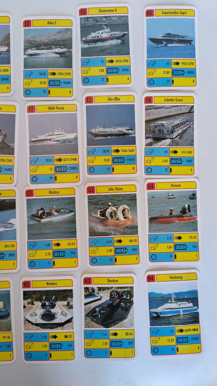 Spiele: Schiffe Quartett Hovercrafts / TOP ASS ±1988 mit 32 Karten – Gebraucht aus Bellach von JingleJerry 4
