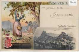 Souvenir Valais Sion - Chocolat Suchard - Litho