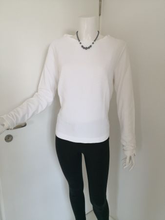 🤩STREET ONE PULLOVER WEISS MIT REISSVERSCHLUSS HINTEN