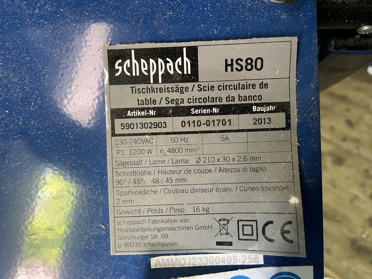 Seghe: Tischkreissäge Schepach 230 V – Usato da Erlinsbach SO venduto da Demonja 4