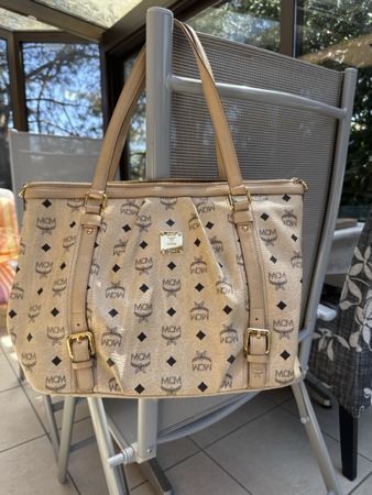 MCM Leder shopper Beige