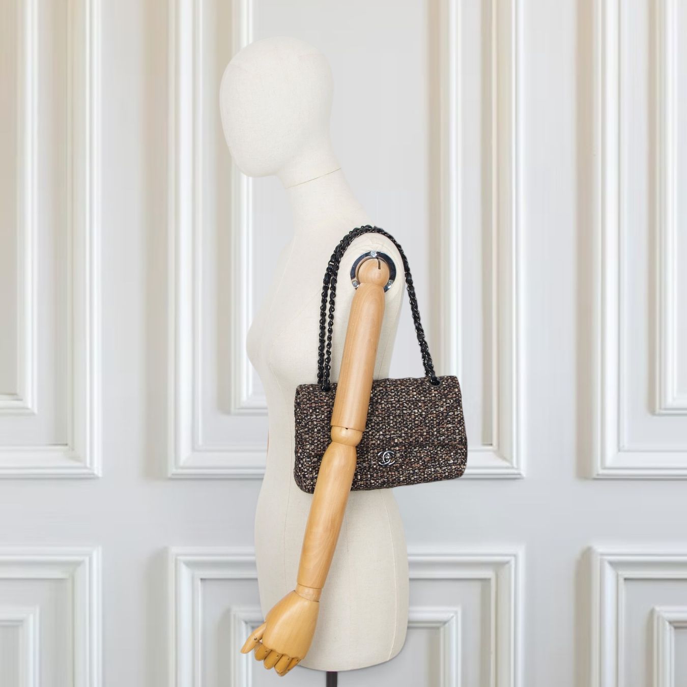 Chanel Taschen für Damen: Chanel Timeless Medium double flap tweed – Gebraucht aus Binningen von Designerlabels 2