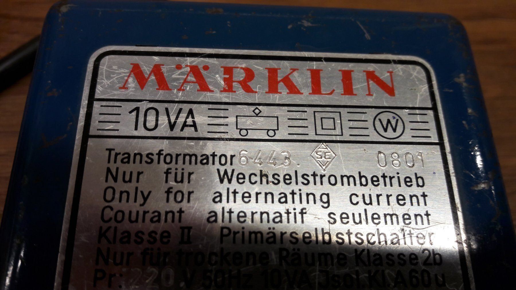 Märklin Modellini di ferrovie: Märklin AC : Transfo réglable 10 VA – Usato da Buttes venduto da Cafe2005 5
