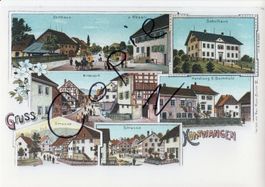 Gruss aus Hüntwangen -  (Litographie um 1900)