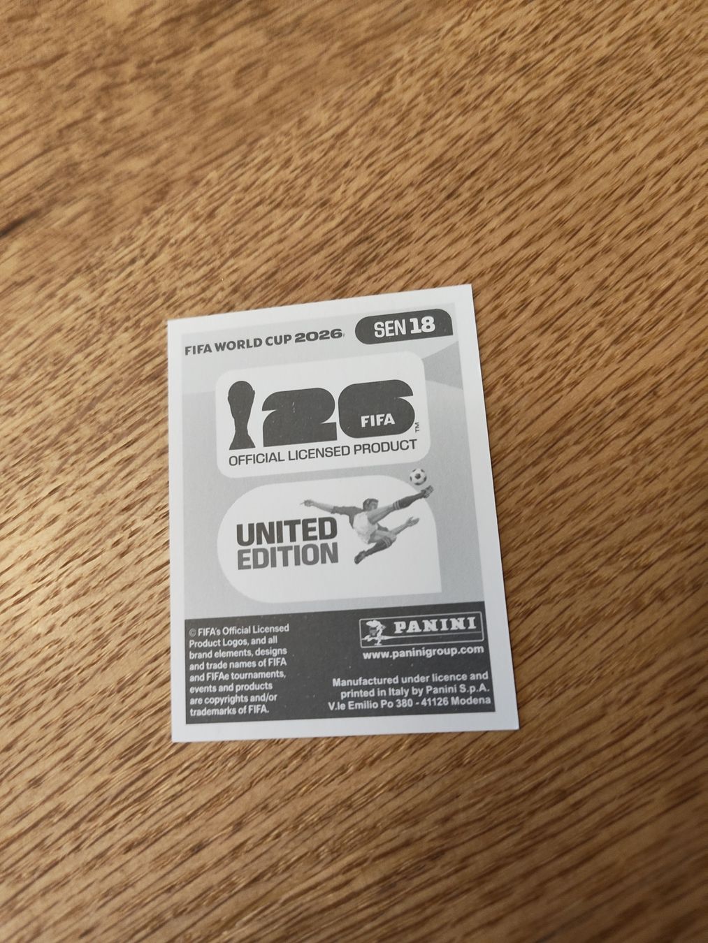 Panini Carte collezionabili: Panini 2026 Wm Sen 18 – Nuovo (secondo la descrizione) da Lieli venduto da Maholo 1