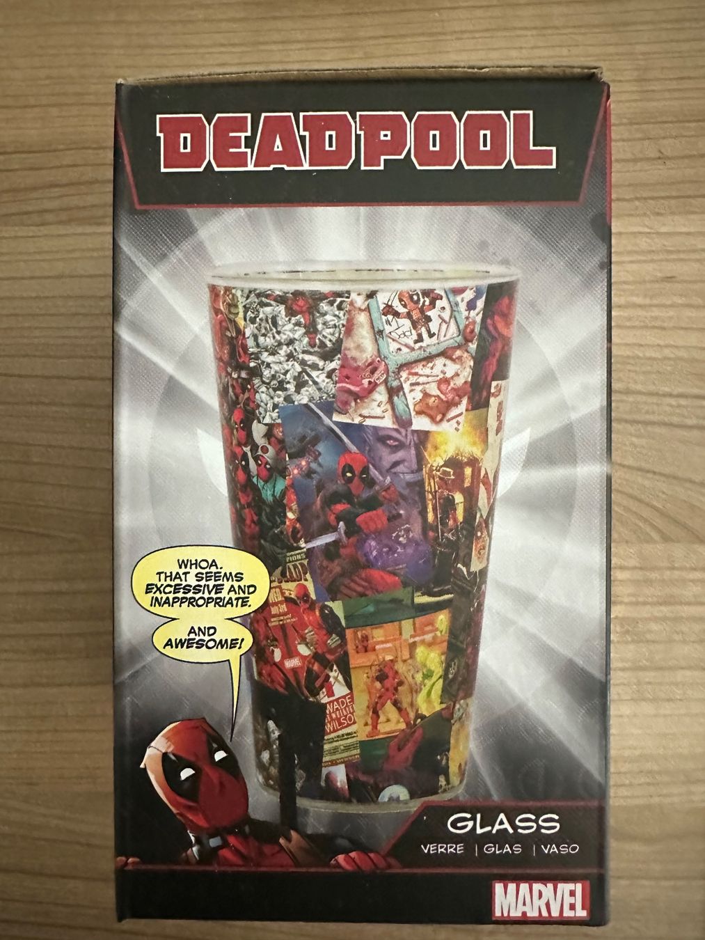 Gläser: Deadpool Trinkglas / Sammelglas – Neu und originalverpackt aus Möhlin von Suissepac 2