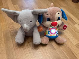 GUND Flappy  Elefant Französisch! Fisher-Price Hund Deutsch!